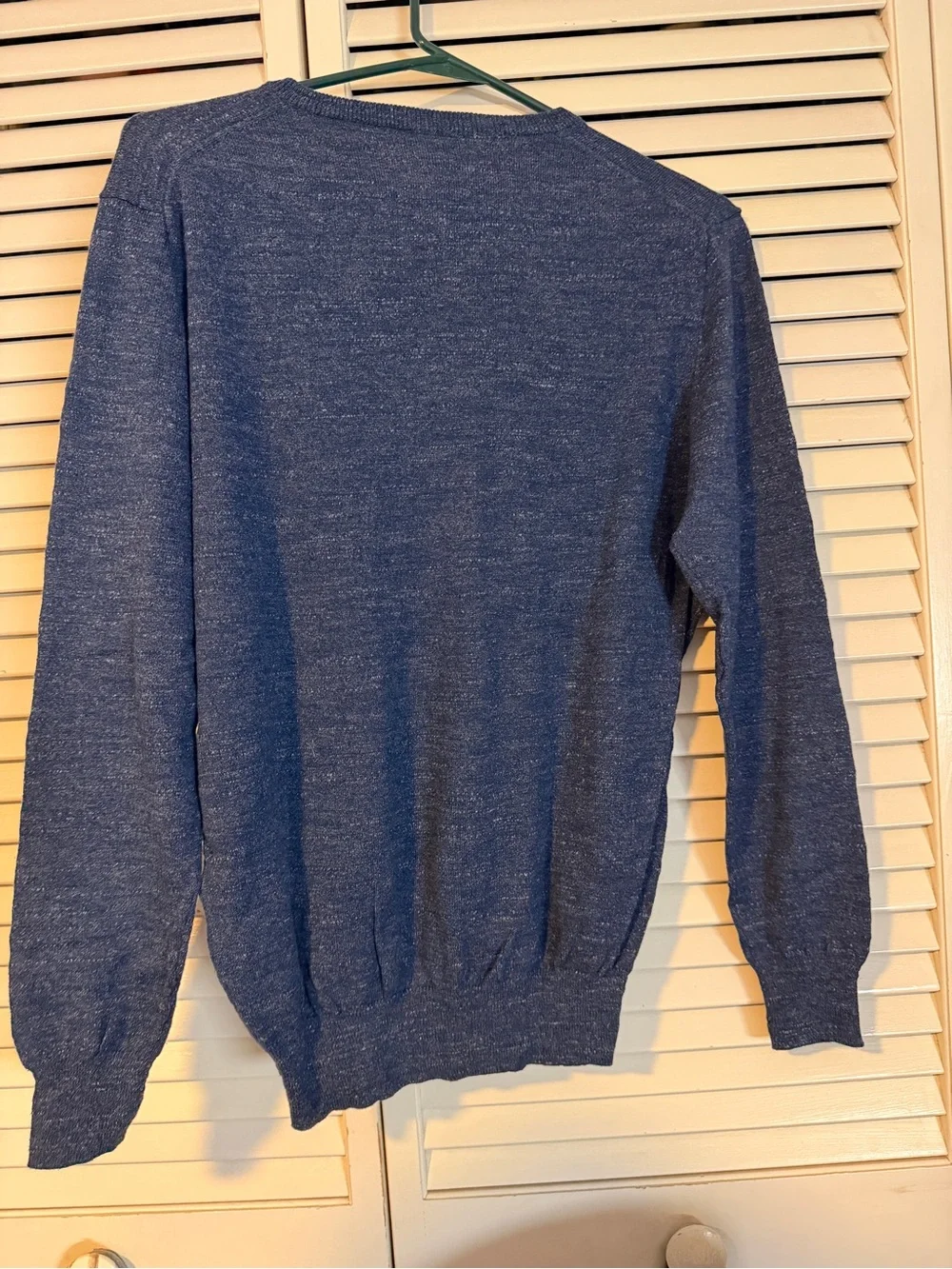 J. Crew Men’s Heather Navy V-Neck Sweater